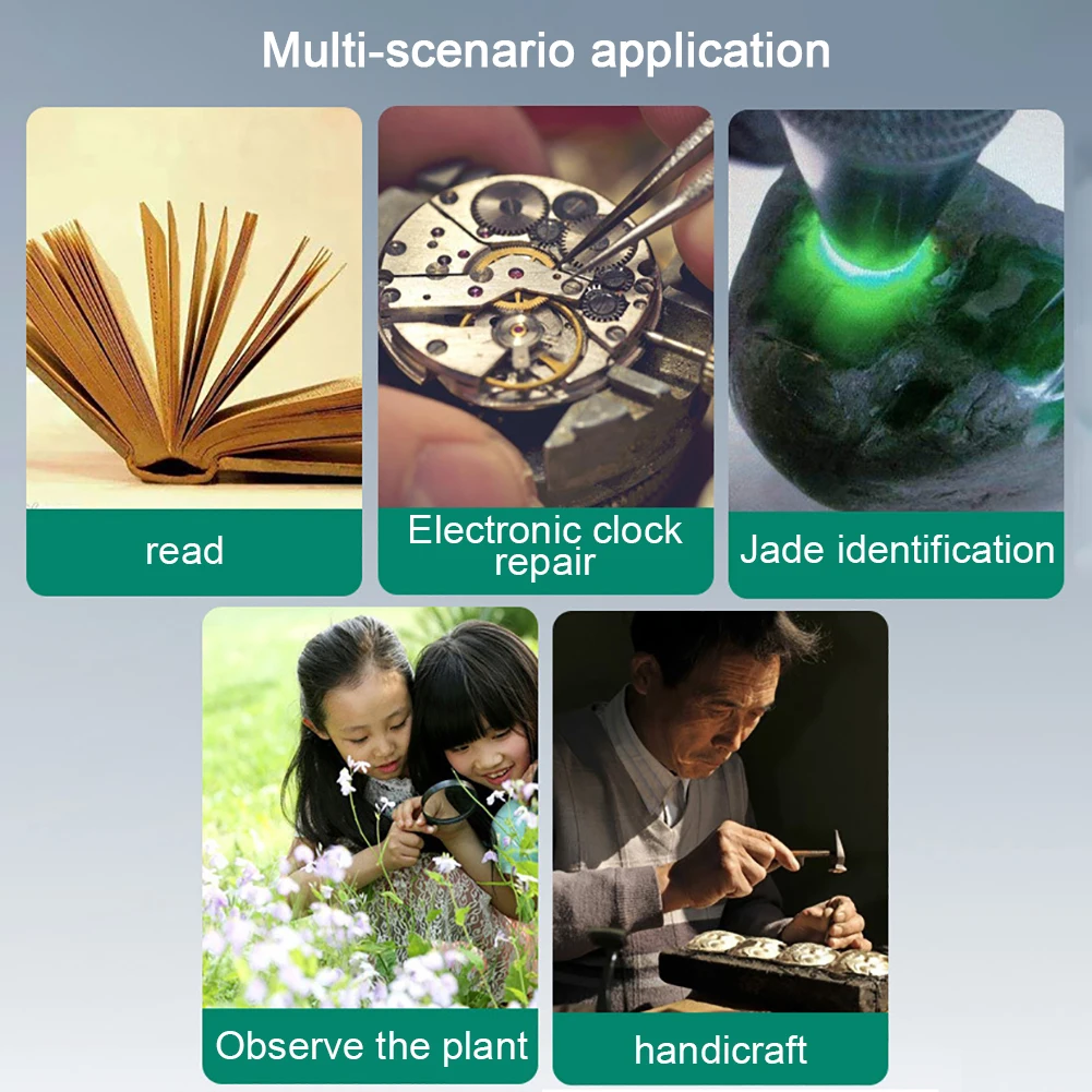 

5X 11X Magnifying Glass Dual Use Table Lamp Super Bright Stand Non Slip Hand Held 8LED Magnifier Lamp Magnifying Glass Magnifier