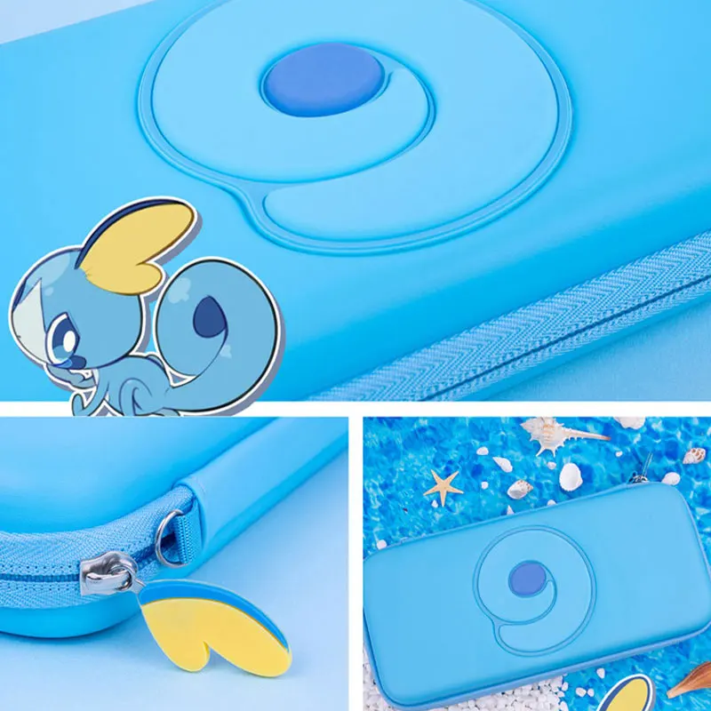 Портативный чехол Nintendo Switch синяя милая сумка для хранения ПУ водонепроницаемый