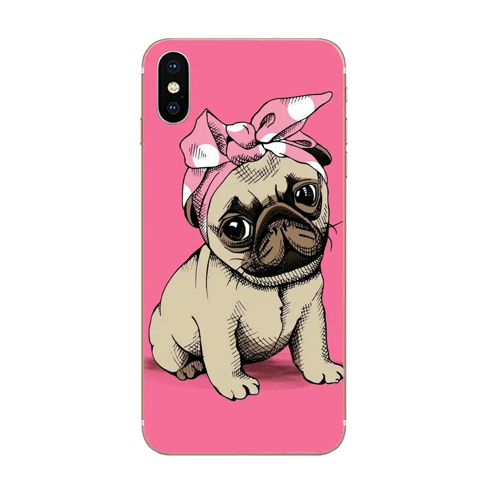 as picture Прекрасный мультфильм мопса для Xiaomi Redmi Mi 4 7A 9T K20 CC9 CC9e Note 7 9 Y3 SE Pro Prime Go Play прозрачный, мягкий чехол сумка - Цвет: as picture