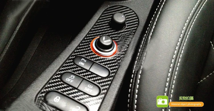 Автомобильные наклейки из углеродного волокна для центральной кнопки seat leon