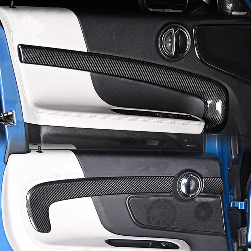 6 шт. накладка на дверную панель из настоящего углеродного волокна для Mini Cooper New