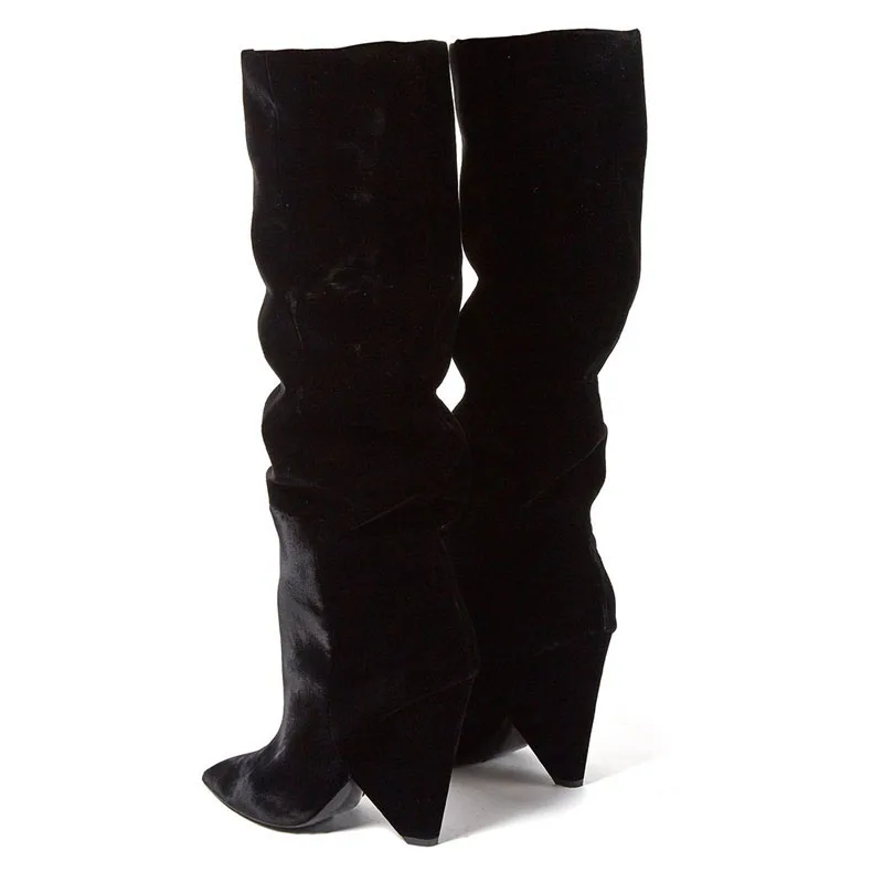 Женские сапоги с острым носком Arden Furtado зимние элегантные до колена на