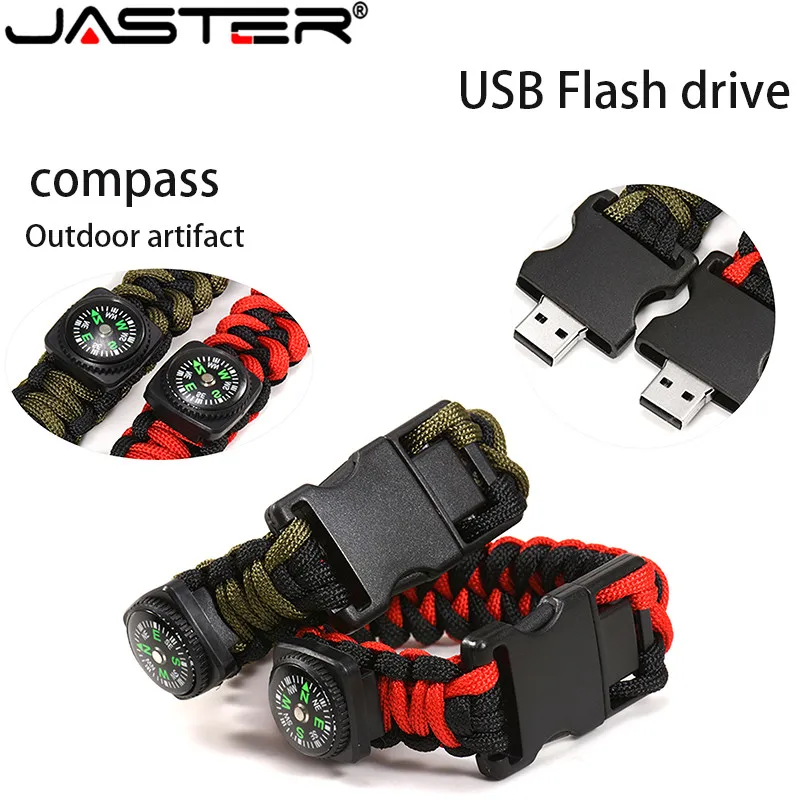 JASTER горячий нейлоновый Браслет USB с компасом флеш-накопитель USB 2,0 ручка drive4G 8G 16G 32G 64G 128G подарок на день рождения u диск