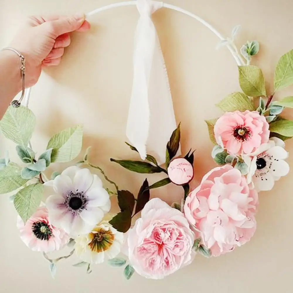Роза Сделай Сам гирлянда кольцо венок для свадьбы Искусственные цветы свадебное
