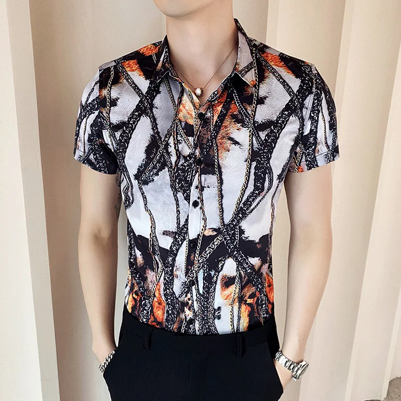 Формальное Деловое платье рубашки для мужчин одежда клуба лето 2021 тонкая мужская