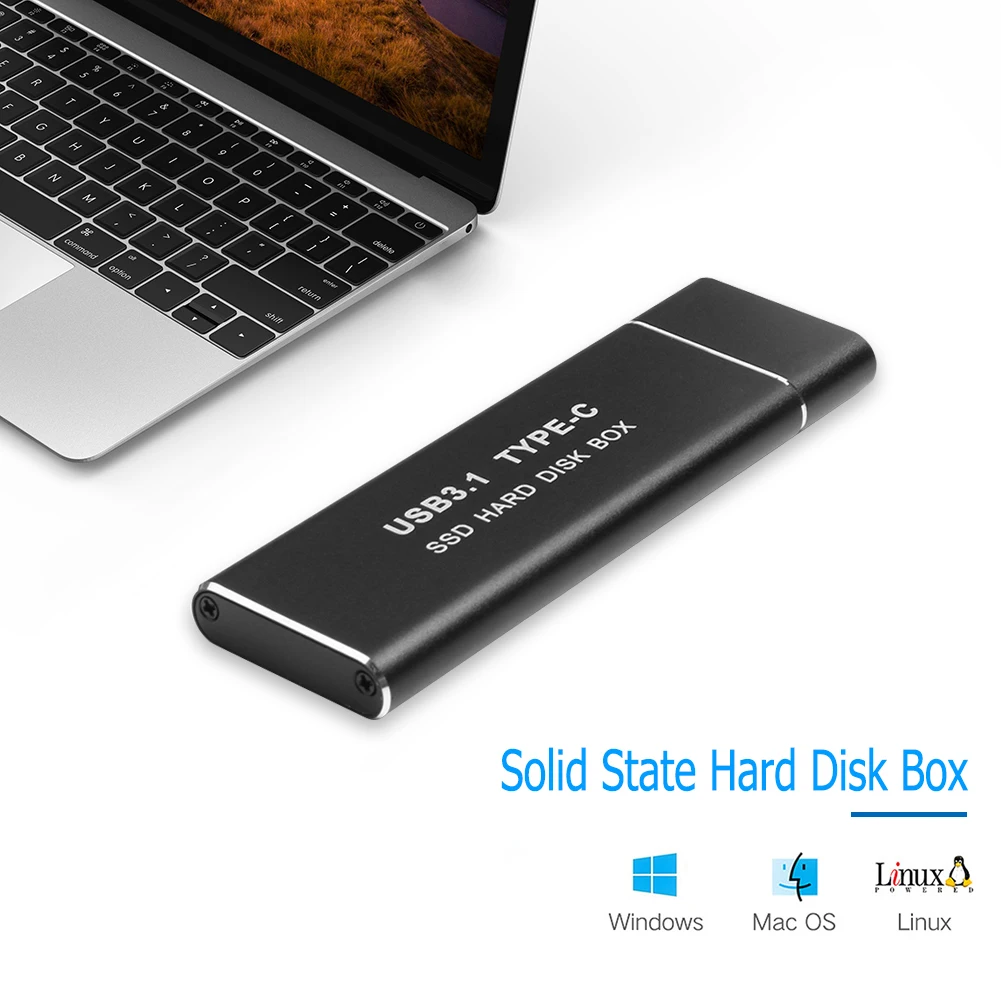 

10Gbps SSD Boxes M.2 NVME PCIe to USB3.1 GEN2 M Key Solid State Disk Enclosure for Household Computer Accessories