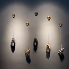 Настенная подвесная Подвеска из смолы для скалолазания, Мужская подвеска в промышленном стиле, украшение из железной проволоки, ретро-статуя, подарок, скульптурные фигуры