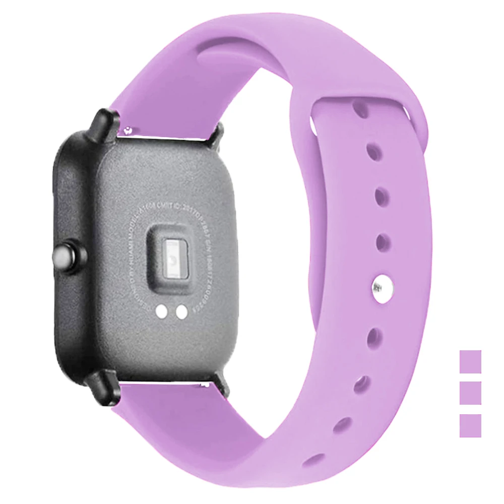 Ремешок силиконовый для Amazfit GTS 2 2e браслет GTS2 Mini GTR 42 мм/47 мм bip/pace 20 мм/22 - купить по