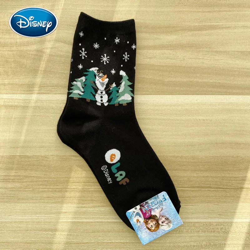 Disney 1 пара для девочек носки с принтом Холодное сердце героями мультфильмов