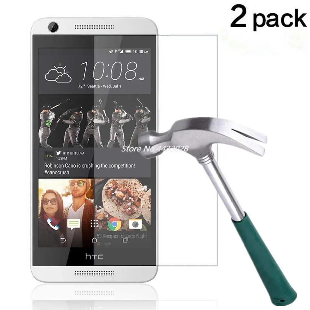 2 шт. закаленное стекло для HTC DESIRE 820 825 826 828 830 Экран протектор 726 626 728 628 620 816 530