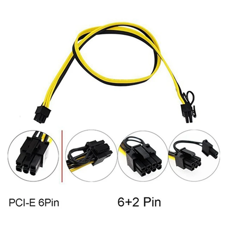 

Server Power Supply 6Pin 12V GPU/PSU Breakout Board and 9Pcs 18AWG 6 Pin to 6+2 Pin Power Cables for Miner Mining
