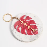 hot sale magic red big leaf keychain fashion exaggerated european and american style fashion accessories bag pendant