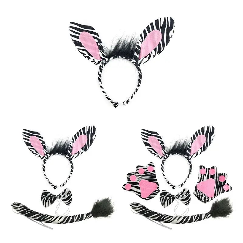 5 шт. праздничные вечерние волосатые зебра и сердечком повязка на голову хвост