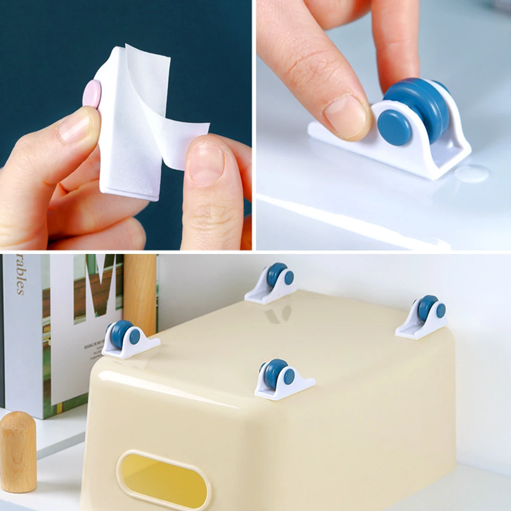 4 шт. самоклеящиеся ролики для мебели без царапин | Обустройство дома