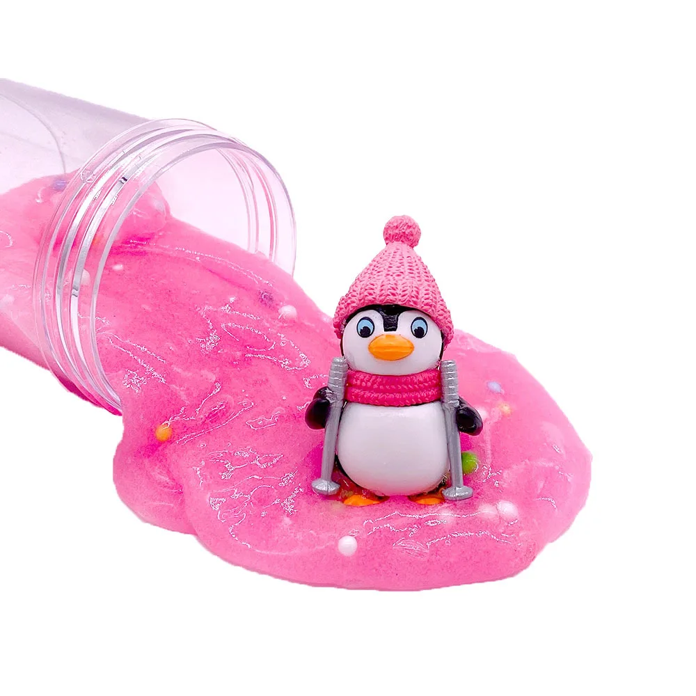 Милый 3D Пингвин цветной пенопластовый шар слизи кристальная грязь Сделай Сам