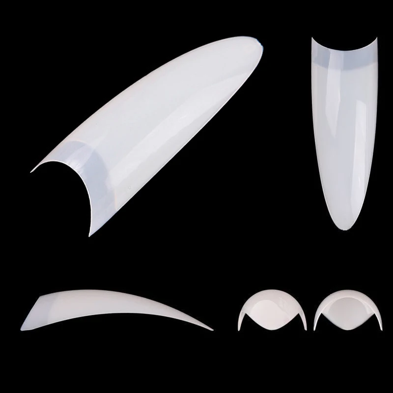 500/550 шт. накладные ногти для ног Новый стиль ногтей Французский Длинные с принтом