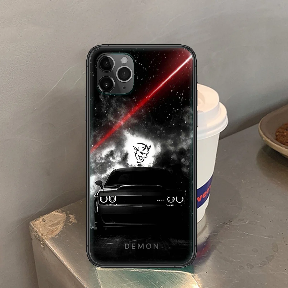 

dodges sport car Phone Case Cover Hull For iphone 5 5s se 2 6 6s 7 8 12 mini plus X XS XR 11 PRO MAX black silicone cover 3D
