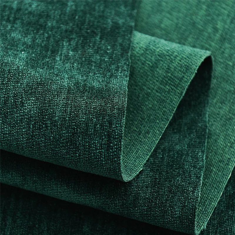

Soft Thick Solid Gray Chenille Velvet Fabric For Sofa Covers, Curtains, Pillows, Black, Blue, Beige, Purple, Khaki, By The Meter
