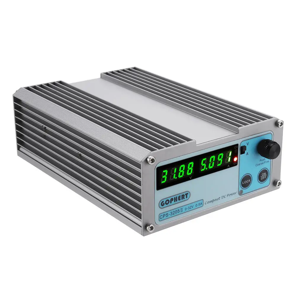 Gophert CPS 3205II 110V/220VAC до 0 32 в пост 5A Мини DC Регулируемый цифровой импульсный источник