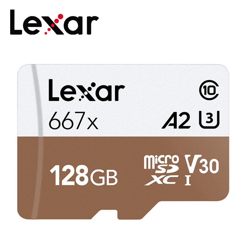 128 ГБ Оригинальная карта памяти Lexar A2 667x SDXC Micro SD карта 64 Гб 128 ГБ 256 ГБ A2 U3 V30 C10 TF карта для 4K видео microsd флэш-карты - Емкость: 128 ГБ