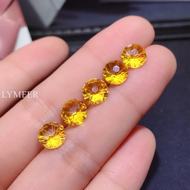 

8x8 мм специальное предложение, Круглый цитрин 1,5 карат, фейерверк, технология резки, взрывобезопасная вспышка