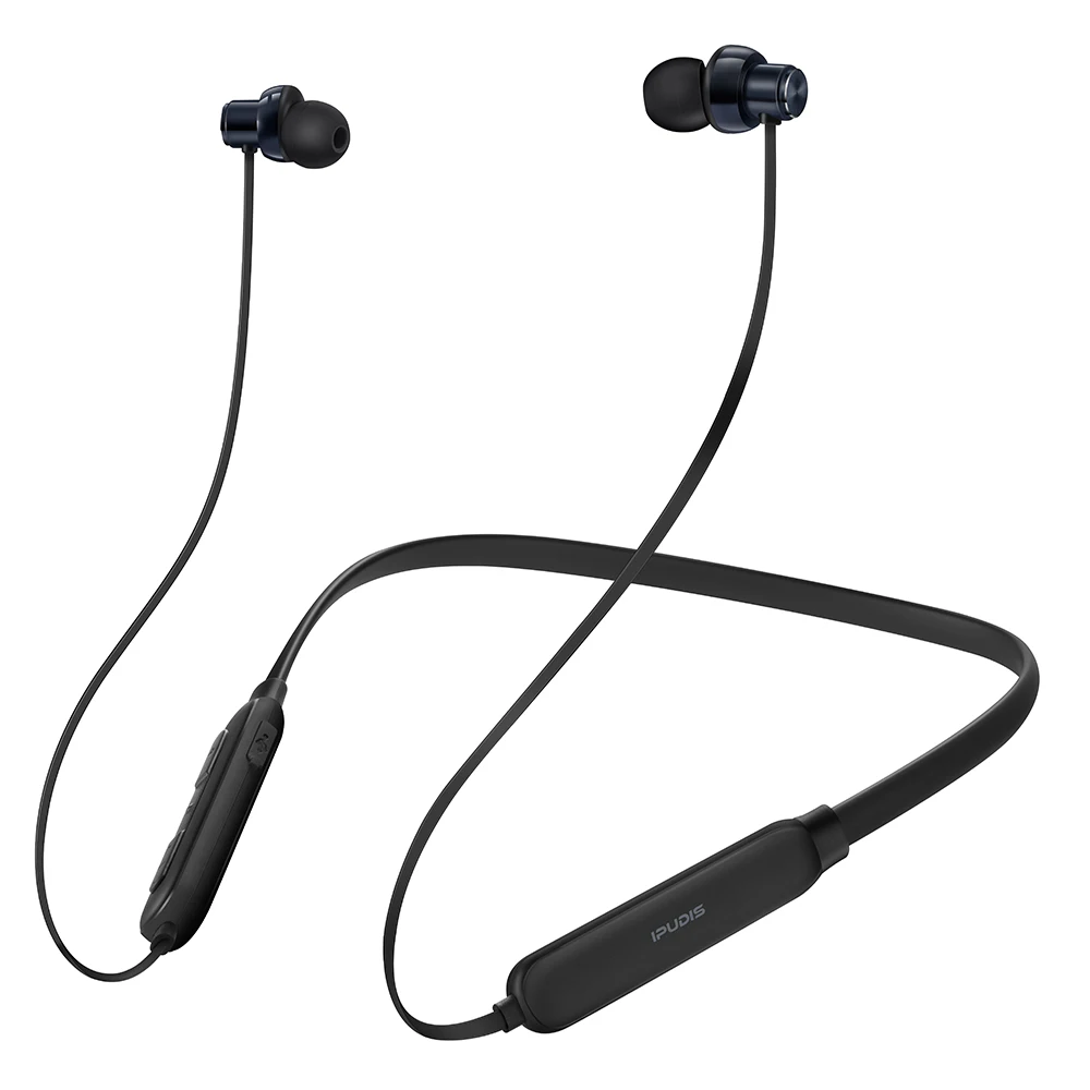 IPUDIS Bluetooth наушники с шейным ремешком IPX5 водонепроницаемые спортивные беспроводные стерео наушники Магнитная гарнитура 130 мАч с микрофоном