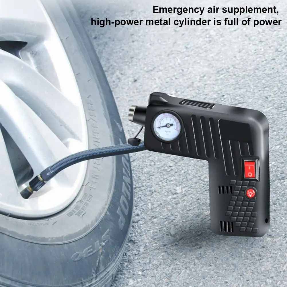 

Handheld Tire Inflator Digital Air Compressor Inflatable Pressure Gauge Safety Bicycles Motorcycle Tires Basktball Accessories H