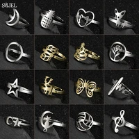 stainless steel rings for women unisex fashion animal deer chihuahua cat leaves ring party jewelry accessories bagues pour femme