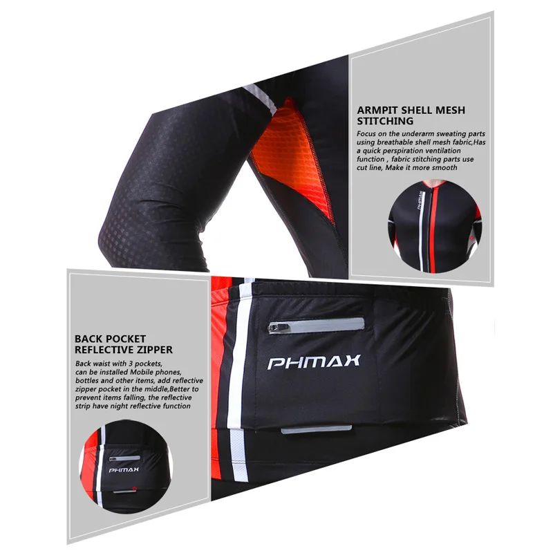 PHMAX Мужская одежда для велоспорта с длинным рукавом MTB|Майки велоспорта| |