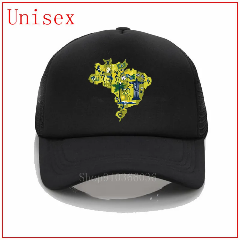 Карта бразильского флага шляпа с пластиковым защитным козырьком от солнца шляпы