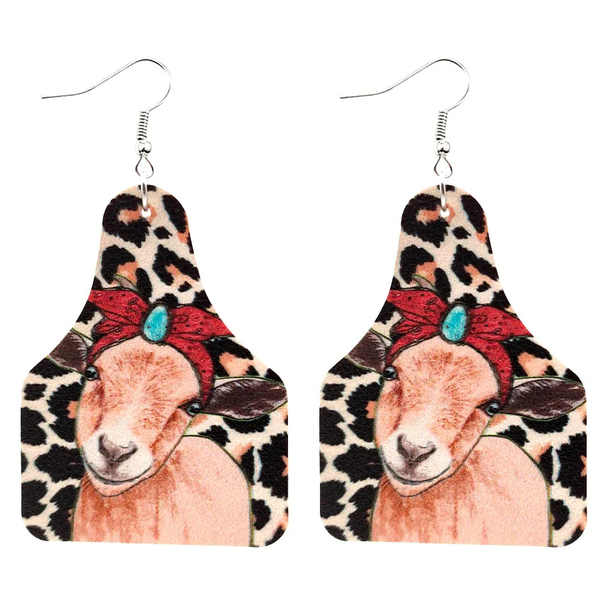 Новинка 2022 г. уникальные рождественские висячие серьги из искусственной кожи с