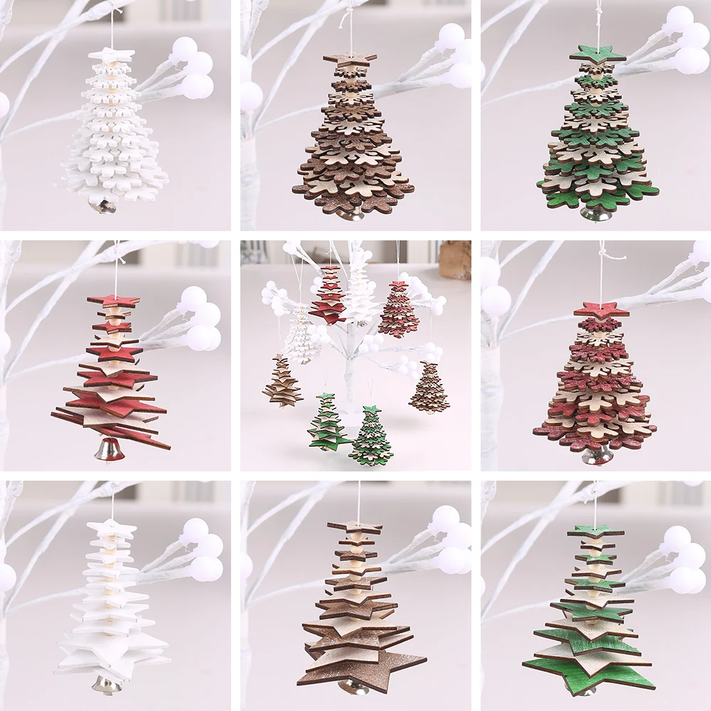 

Деревянная елка для дома, Рождественская елка, наполнитель DIY, Звездные украшения, Рождественская елка