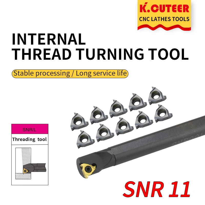 SNR0008K11 SNR0010K11 SNL0010K11 SNR0012M11 CNC Internal Thread Turning Tool rod 11IR/NR/ER Threaded Inserts Lathe SNR Holder
