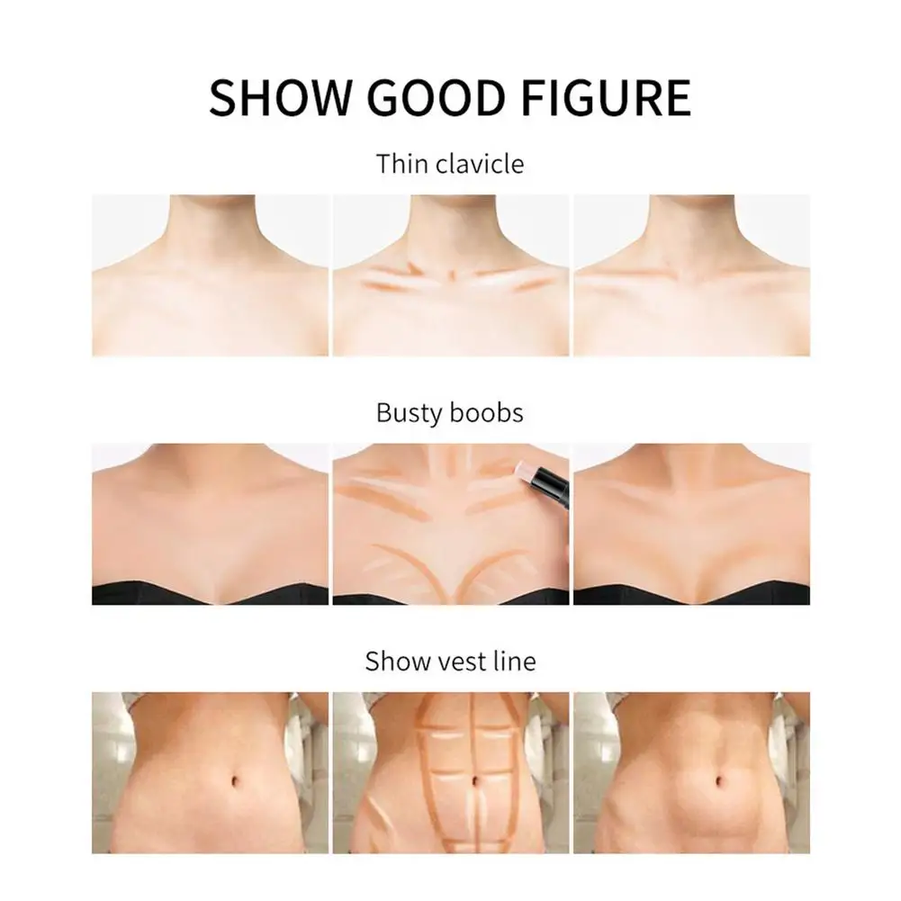 

New Lady Facial Highlight Foundation Base Contour Stick Beauty Makeup Face Powder Cream Shimmer Concealer Camouflage Pen Makeup