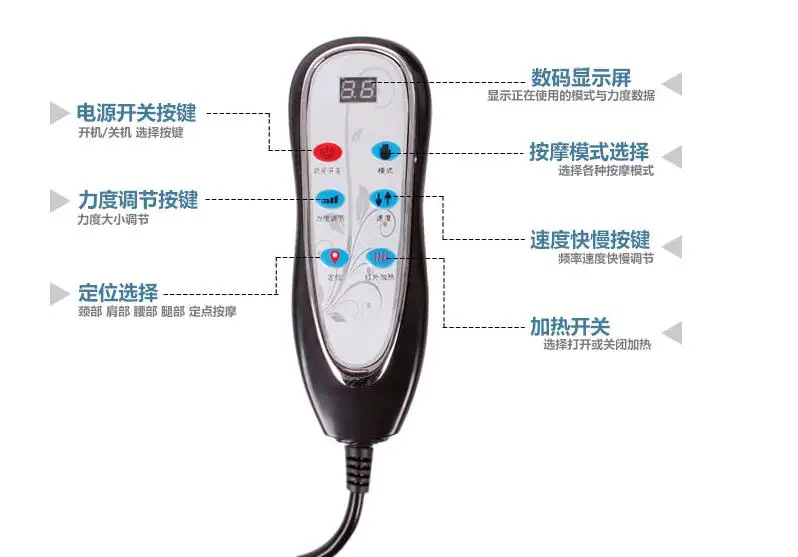 Массажер для поясницы нагревательная вибрационная подушка массажер коврик 9