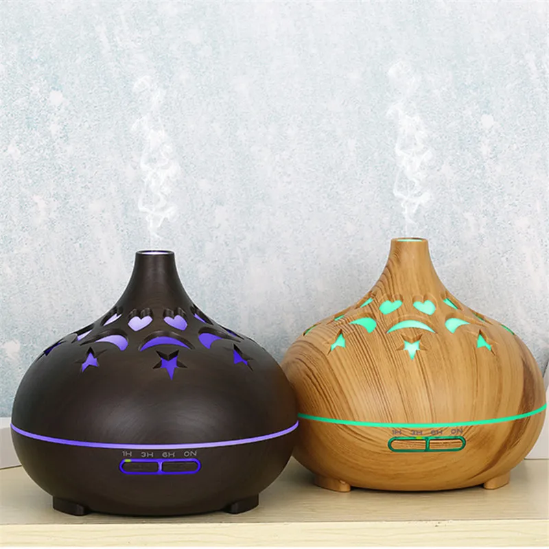 

500ML Electric Air Humidifier Aroma Essential Oil Diffusers Ultrasound Aromatherapy Mist Maker LED Lights For Home Office
