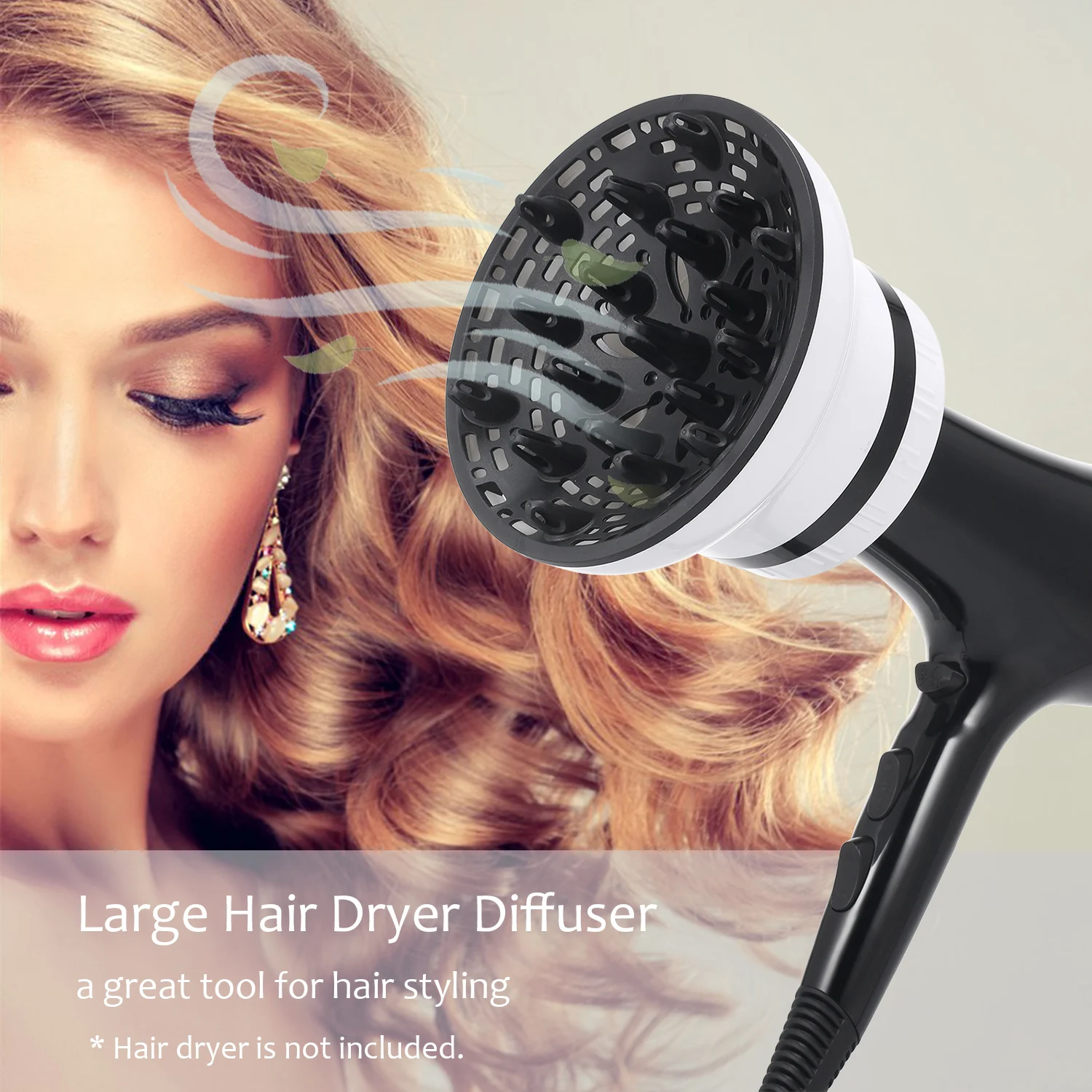 

Диффузор для сушки волос, аксессуары для укладки натуральных волнистых волос, поддержка стереотипов, регулируемый рассеиватель для волос