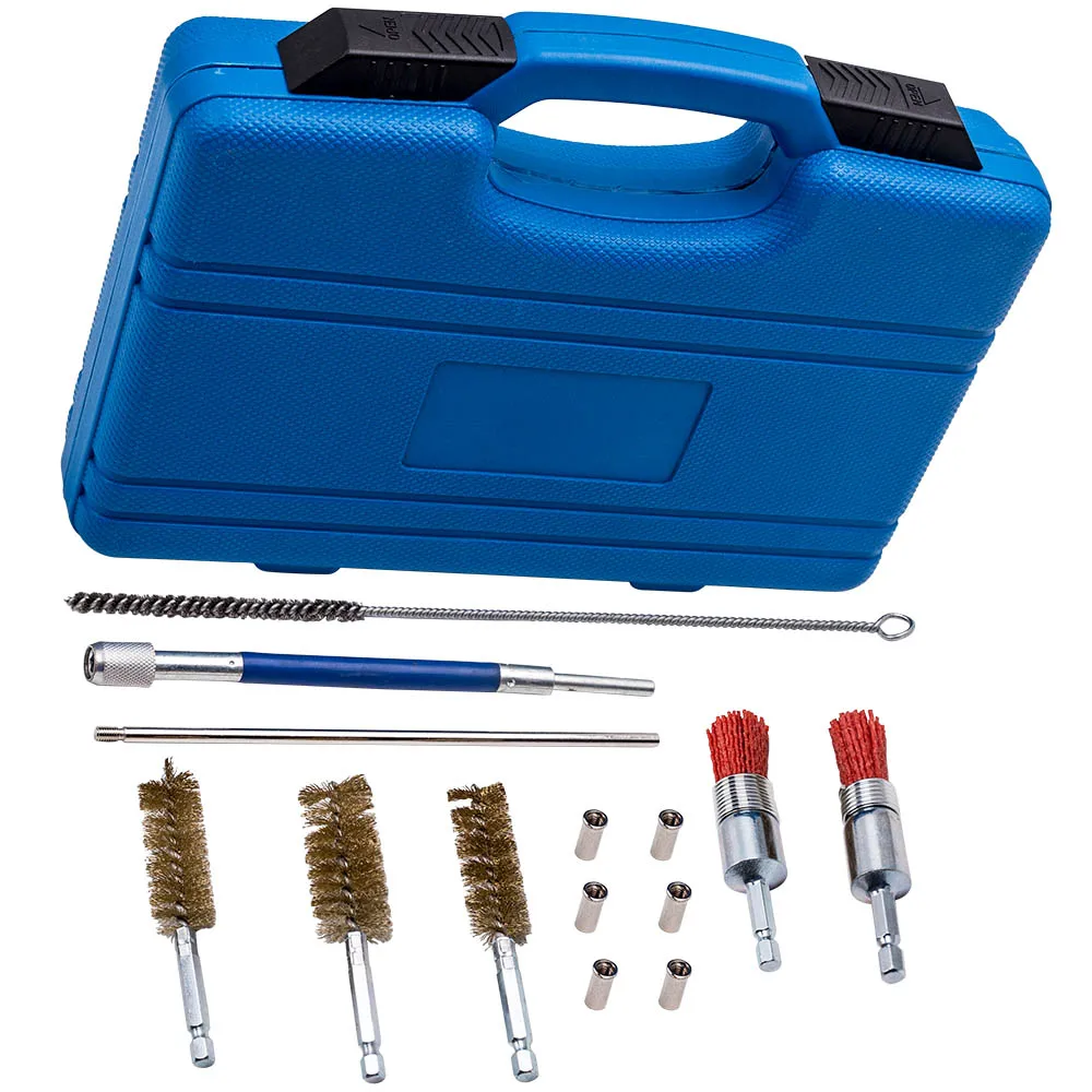 14pcs Universal Injector Seats Cleaning Brush Set Diesel Injectors Tool Cleaner Brushes Driver Port Sealing Plugs Tools Kit |