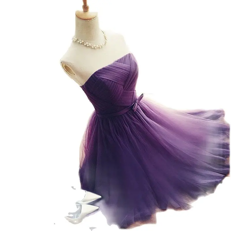 Реальный образец модное сексуальное короткое вечернее платье из Саудовской