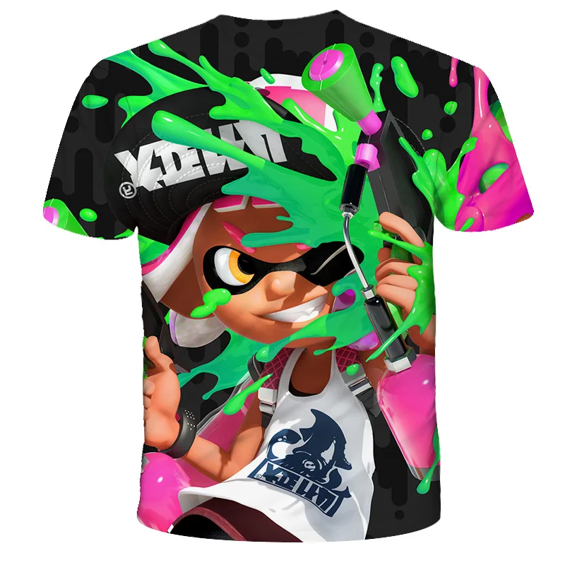 

Games Splatoon 2 Summer 3D Printed T-shirt Casual Kids Fashion Short Sleeve Boys Girls Kids Streetwear Cool T-shirts