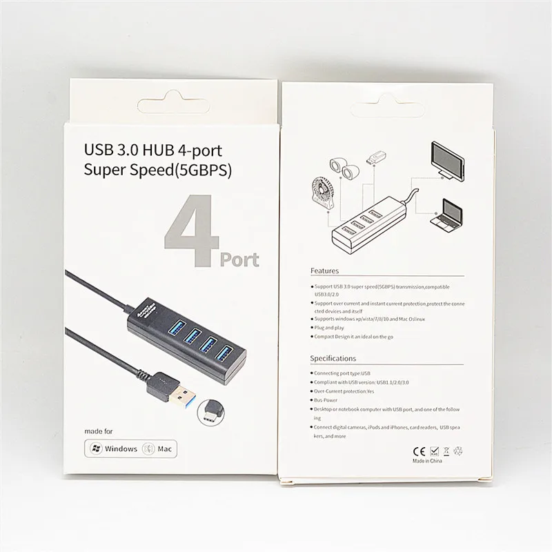 

The new Type-C 3.0HUB4 USB computer cable splitter U disk extension dock row plug hub
