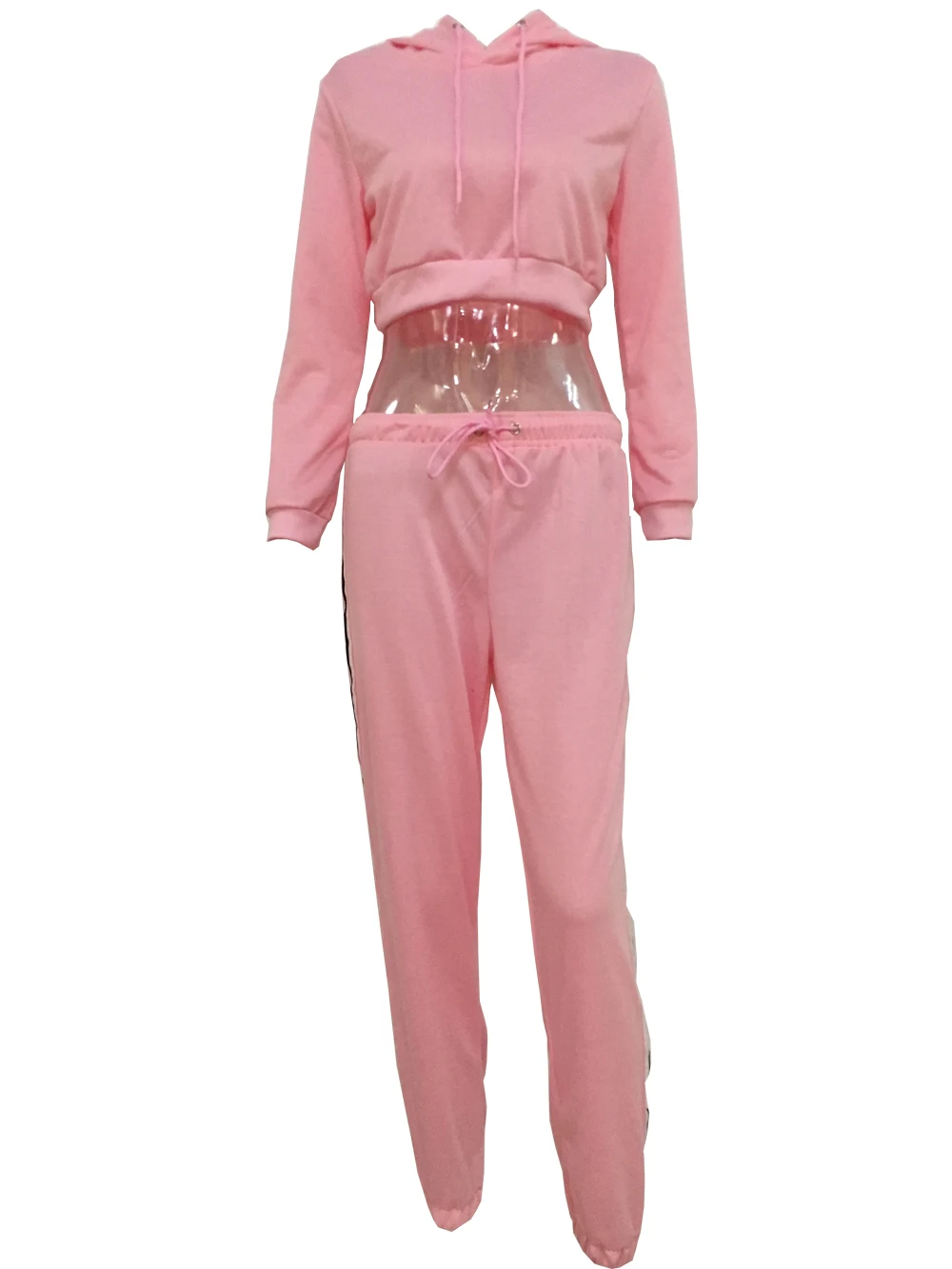

Hooded lace-up sexy Suit Set 2020 Women Tracksuit Two-piece Sport Style Outfit Jogging Sweatshirt Fitness Lounge Sportwear
