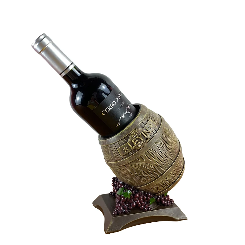 

WEILEAD Resin Barrel Wine Rack Nordic Creative for Home Decoration Accessorie Beautiful Bottle Holder Practical Wedding Gift