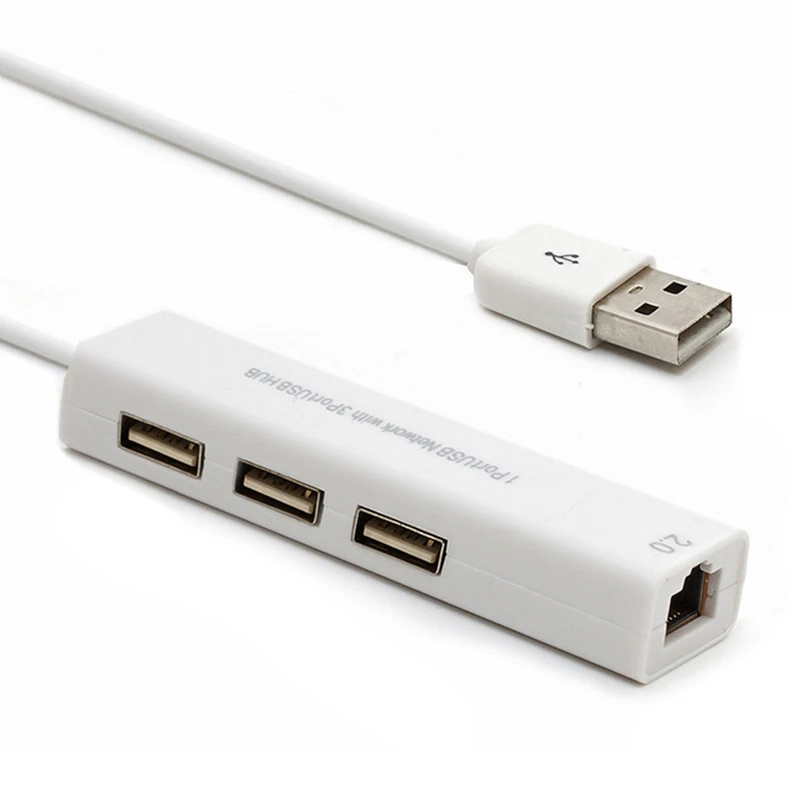 USB к Ethernet адаптер с 3 Порты и разъёмы usb хаб 2 0 RJ45 Lan сетевая карта для Mac iOS Android ПК