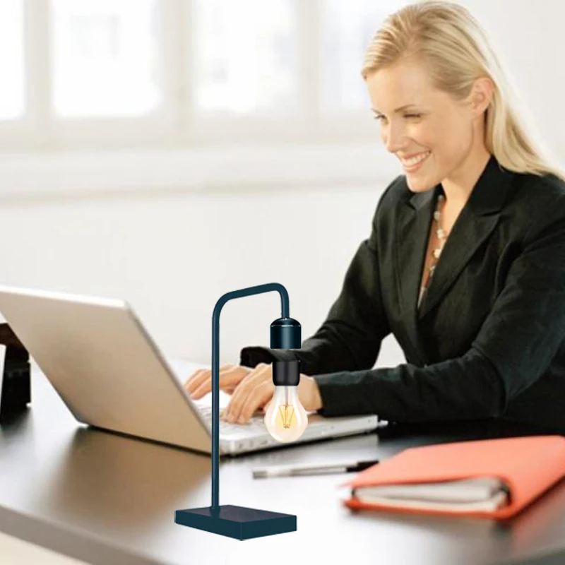 

Floating Lamp Magnetic Gravita Desk LED Kit Levia Floately Kickstarter Wireless Charging Base Magnetic Levitating Light Bulb