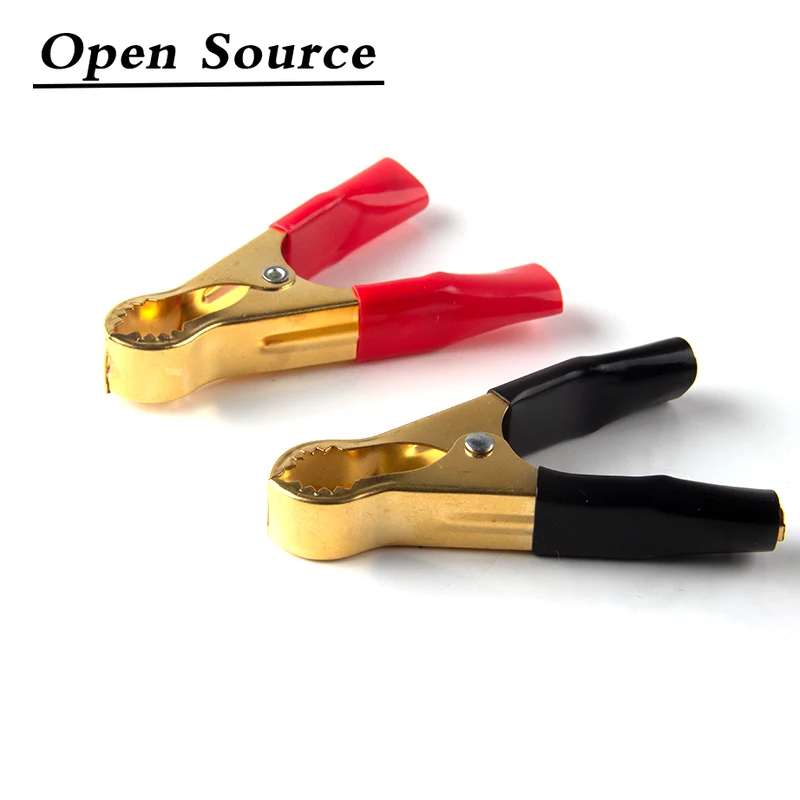 2 шт. красные + черные зажимы 50 А 80 мм для крокодиловых автомобилей фургонов |