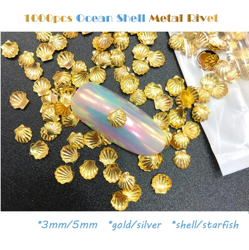 1000 искусство ногтей в форме морской звезды очаровательные заклепки стразы 3 мм/5