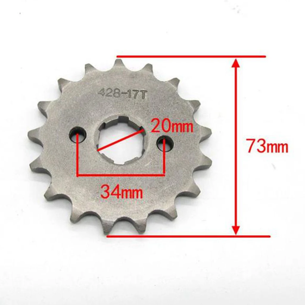 Передняя Звездочка Cog 17T 428 цепь Pro/Trail/Dirt Bike ATV Quad 20 мм| |