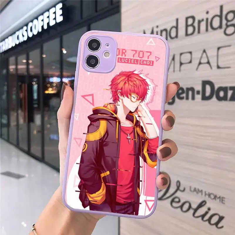 

707 Mystic Messenger Phone Case Matte transparent For Purple iPhone 12 Mini 11 Pro XR XS Max 7 8 Plus X Back Cover