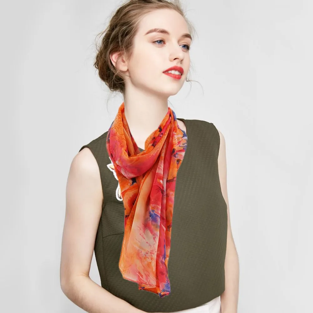 Новые европейские и американские цветные большие шарфы с принтом бабочки